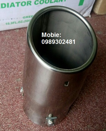 Ốp bô inox xe County, ốp cổ xả inox xe County