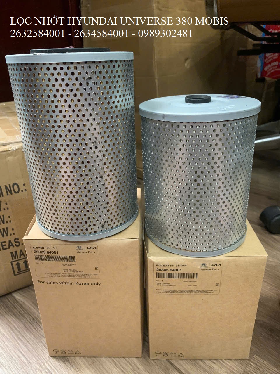 LỌC NHỚT HYUNDAI UNIVERSE 380 MOBIS 2632584001 - 2634584001