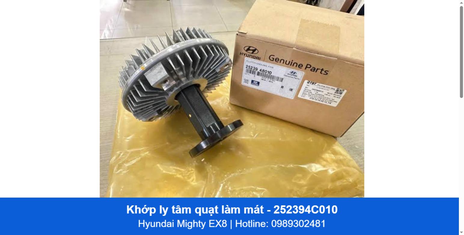 Khớp ly tâm quạt làm mát 252394C010 - Hyundai Mighty EX8