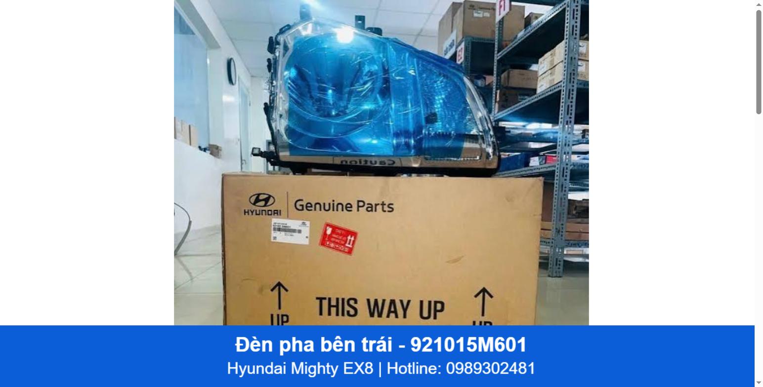 Đèn pha bên trái 921015M601 - Hyundai Mighty EX8