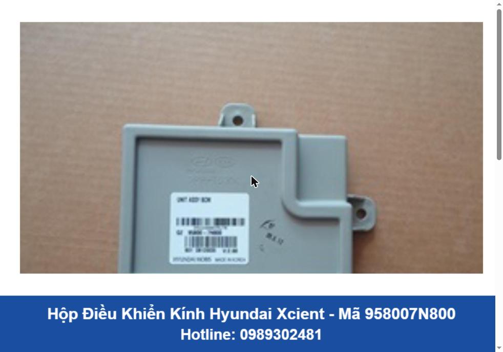 Hộp Điều Khiển Kính Hyundai Xcient Chính Hãng (958007N800)