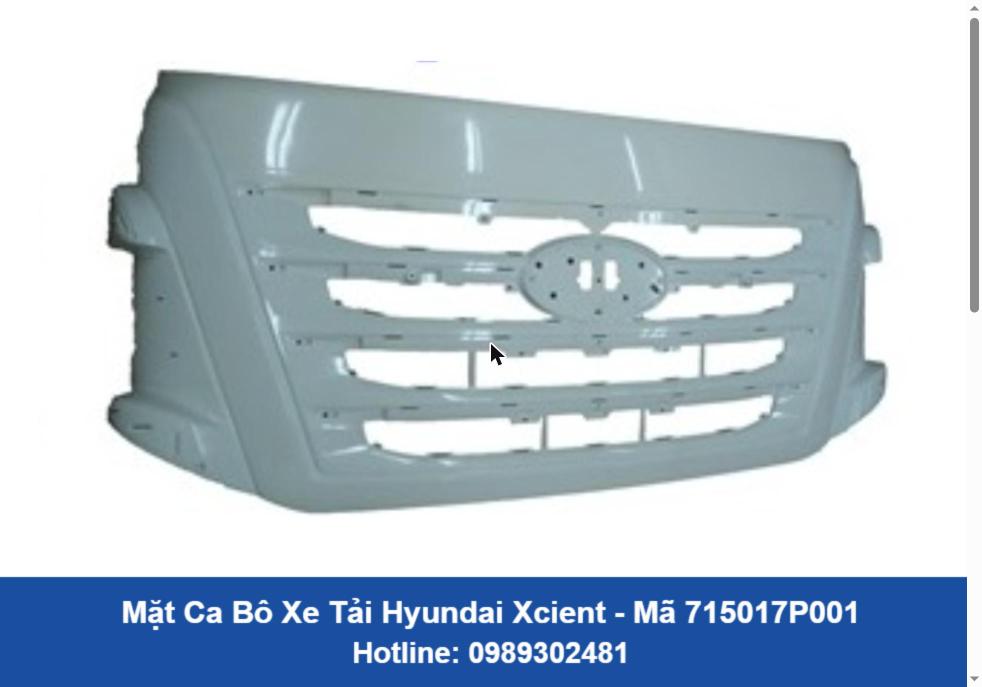 Mặt Ca Bô Xe Tải Hyundai Xcient Chính Hãng (715017P001)