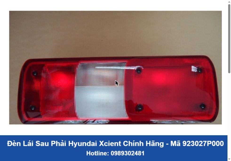 Đèn Lái Sau Phải Hyundai Xcient Chính Hãng (923027P000)