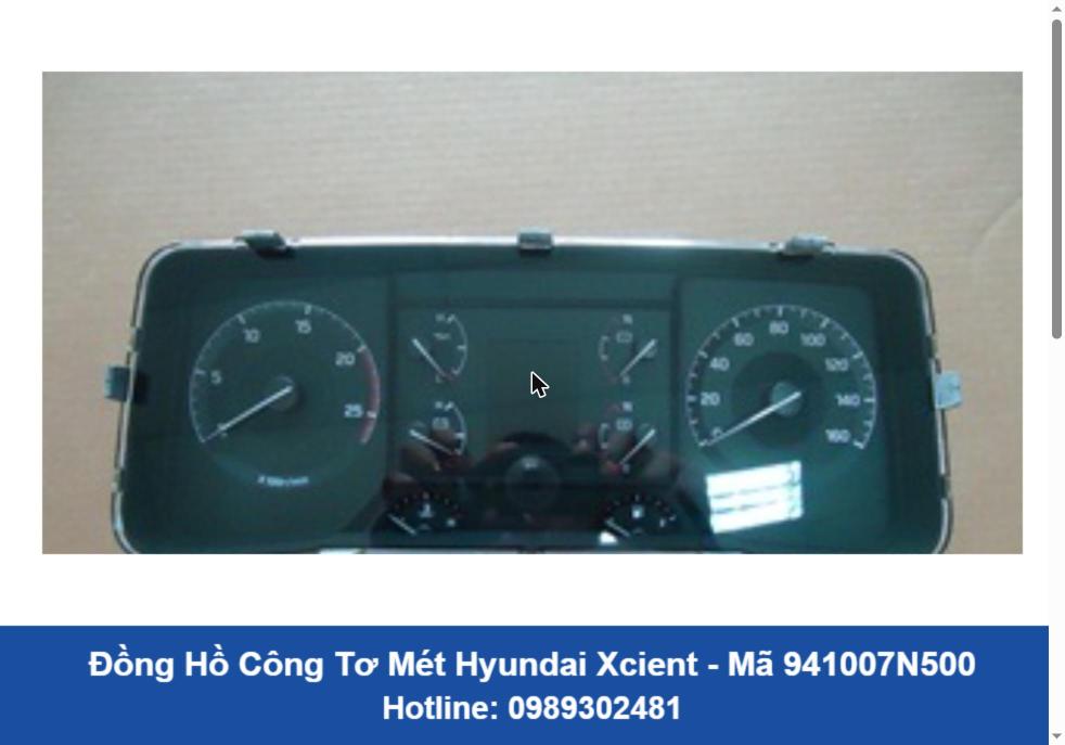 Đồng Hồ Công Tơ Mét Hyundai Xcient Chính Hãng (941007N500)
