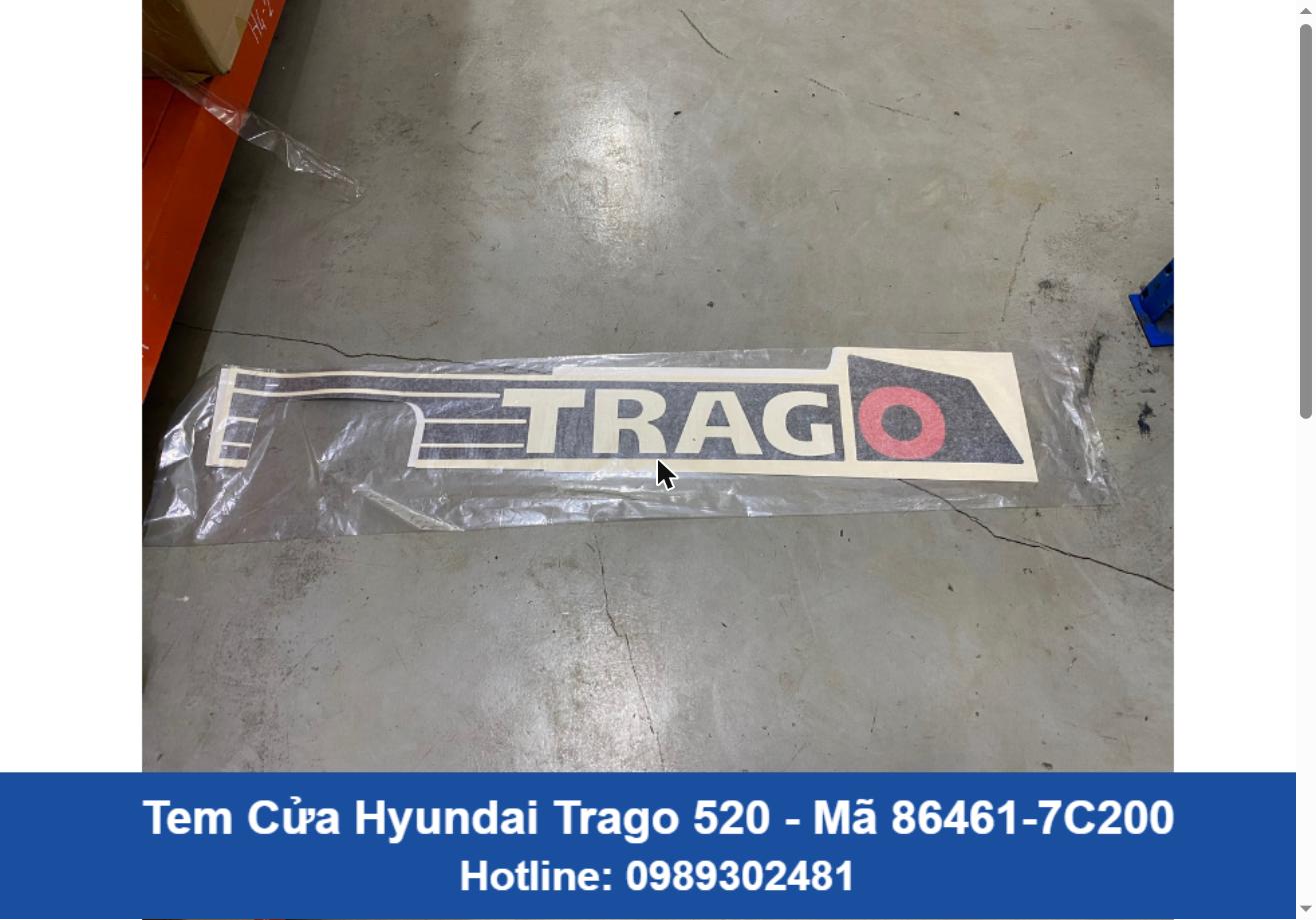 Tem Cửa Chính Hãng Hyundai Trago 520 (86461-7C200)