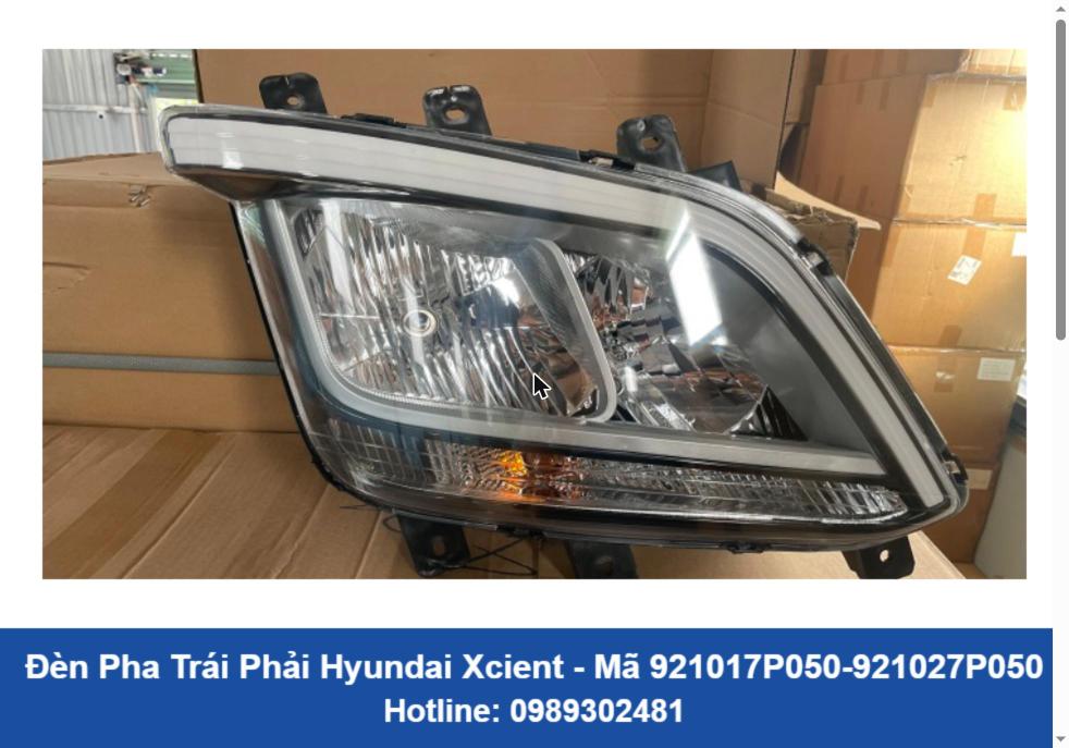 Đèn Pha Trái Phải Hyundai Xcient (921017P050-921027P050)