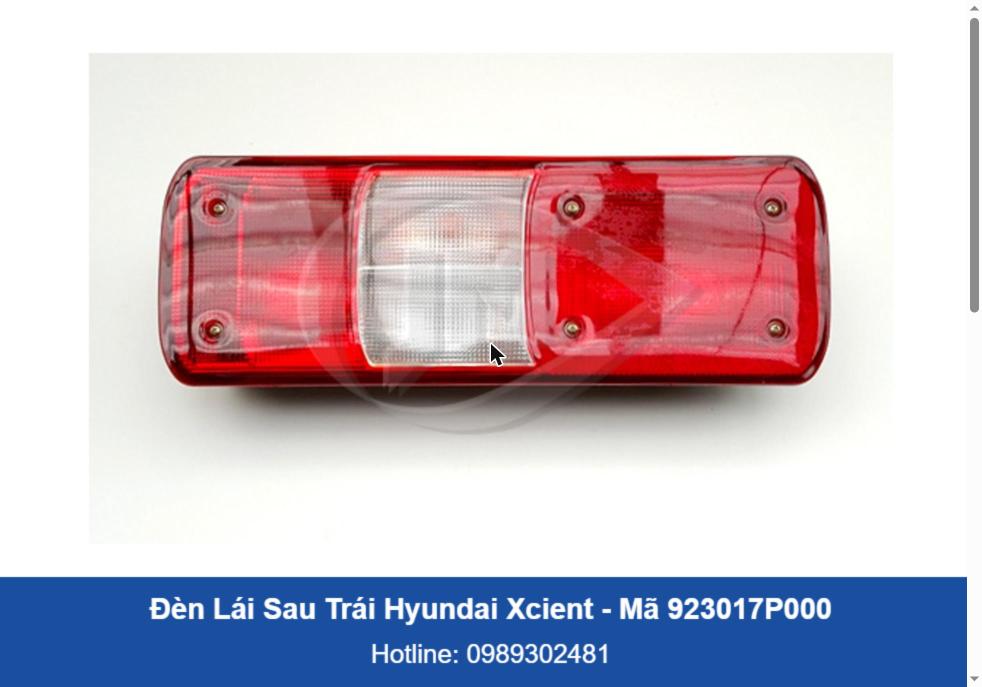 Đèn Lái Sau Trái Hyundai Xcient Chính Hãng (923017P000)