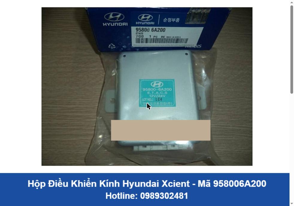 Hộp Điều Khiển Kính Hyundai Xcient Chính Hãng (958006A200)