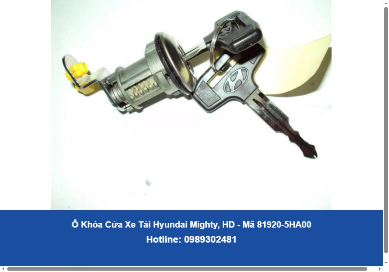 Ổ Khóa Cửa Xe Tải Hyundai Mighty, HD (81920-5HA00)