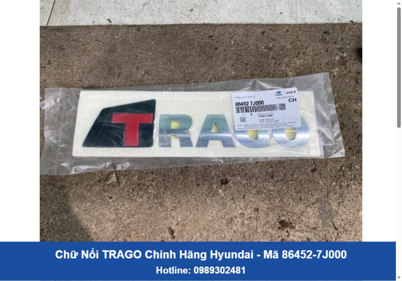 Chữ Nổi TRAGO Chính Hãng Hyundai (86452-7J000)