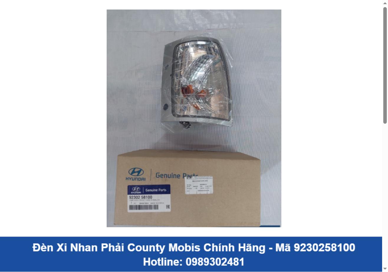 Đèn Xi Nhan Phải County Mobis Chính Hãng - 9230258100